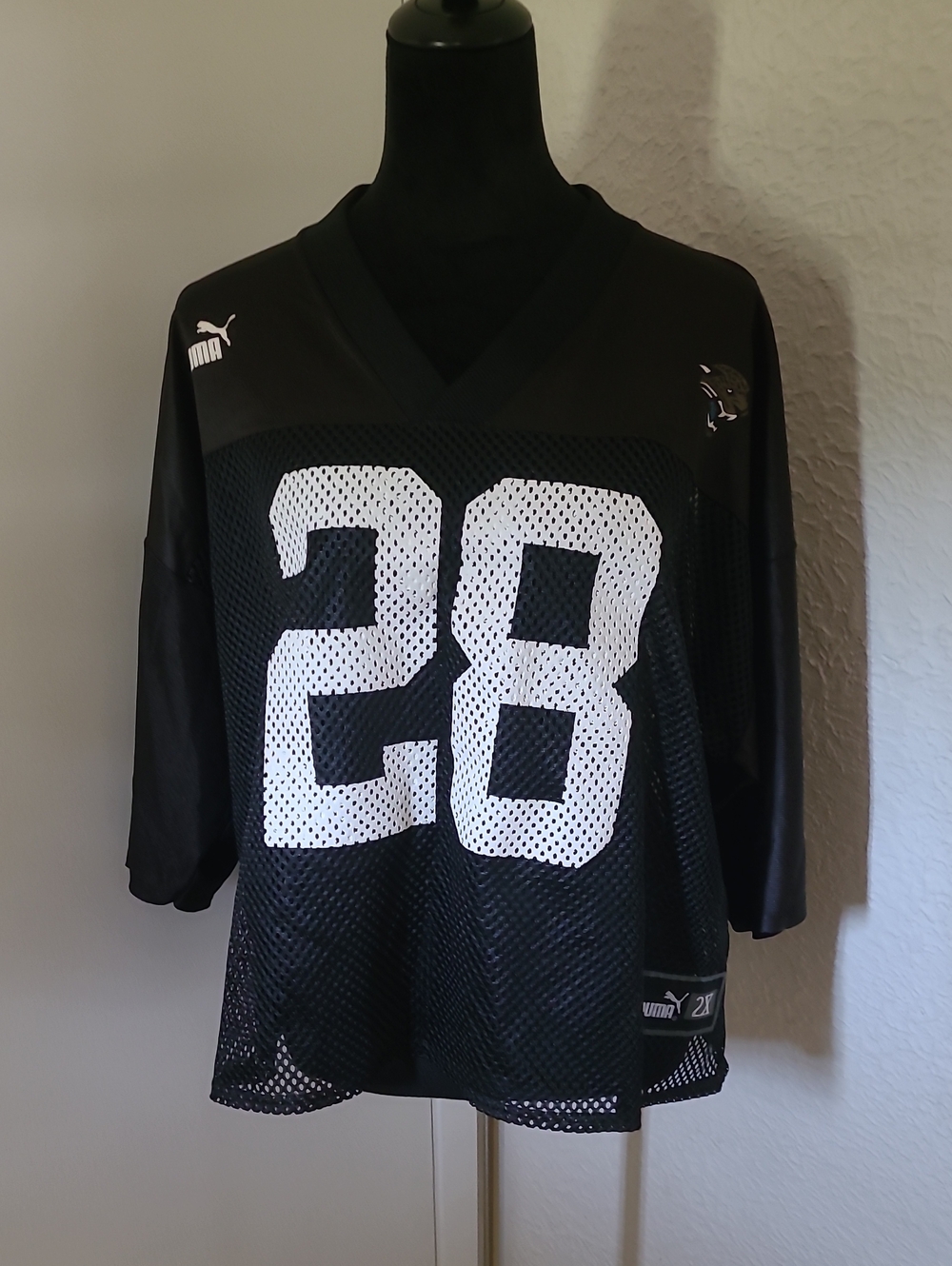 Fred Taylor Jaguar Puma Black Mesh Practice Jersey